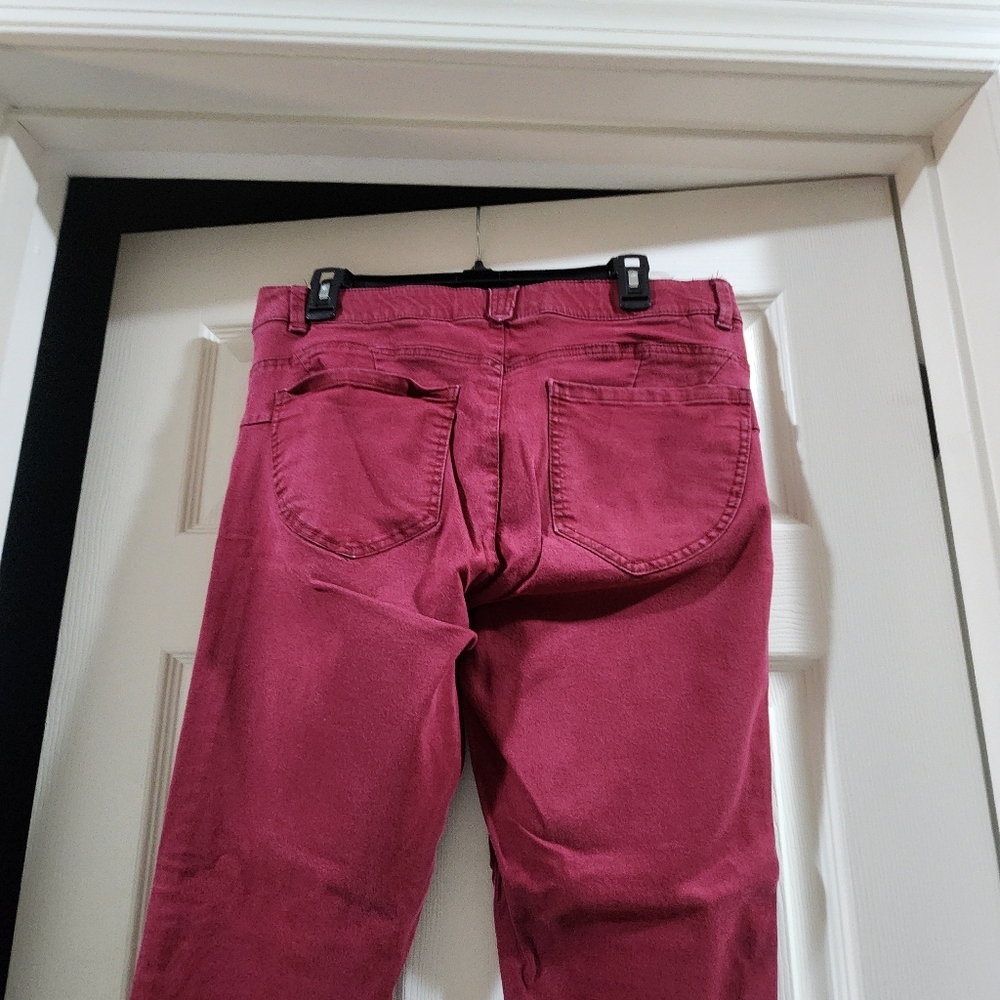 Democracy Deep Red Trousers - Picture 4 of 5